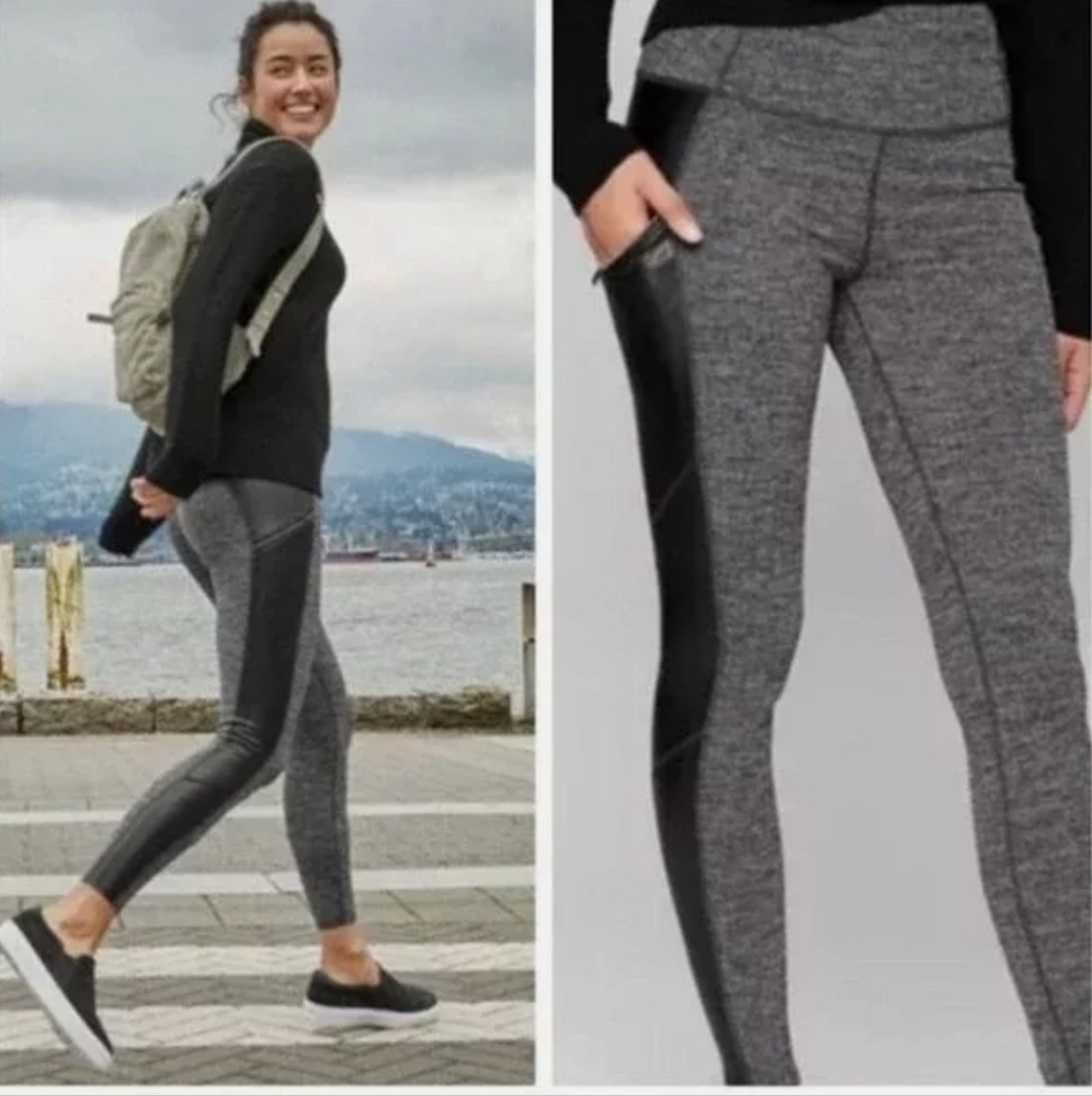 Athleta Gray and Black Leggings